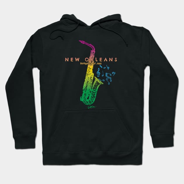 New Orleans, Birthplace of Jazz Hoodie by jcombs